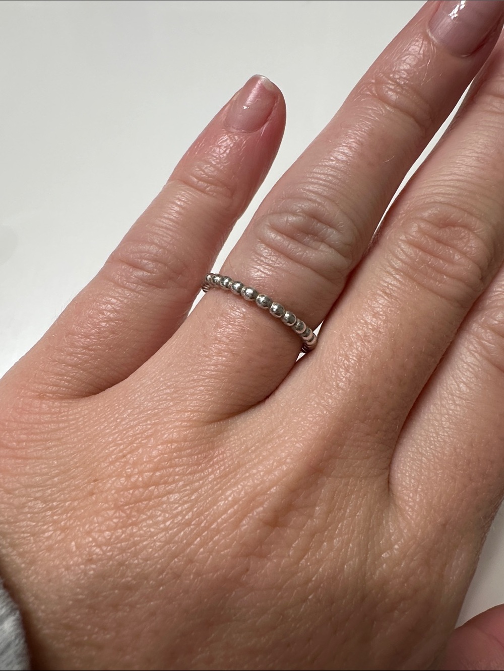 Pandora Sterling Silver Beaded Band Ring